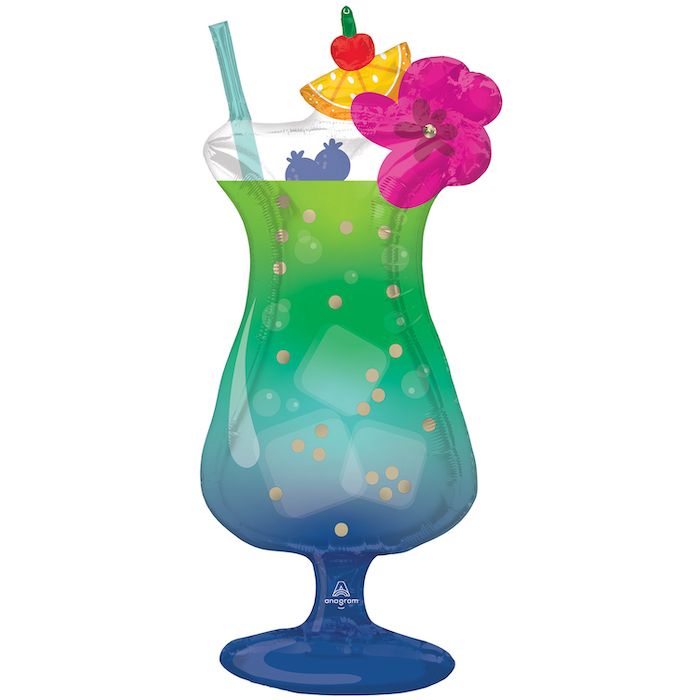 Gigantische Tropische Blauwe Drinkballon - 93 cm