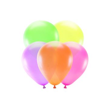 Neonballonnen multicolor 5x