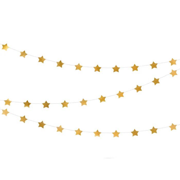 Gouden Ster Guirlande - 3,6 meter