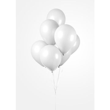 Witte Ballonnen 50x - 30 cm