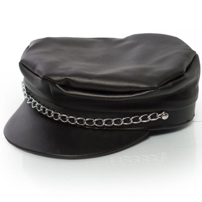 Biker hoed deluxe zwart unisex