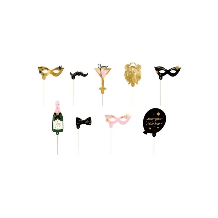 Nieuwjaars photo booth props mix 9x