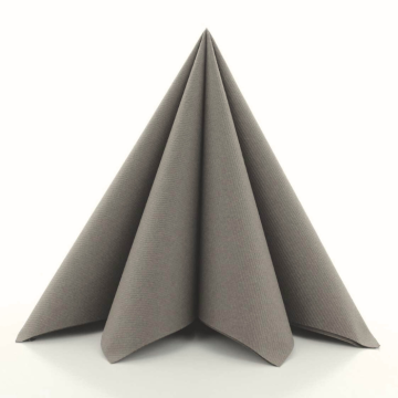 Luxe servetten grijsbruin 12x - 40x40 cm