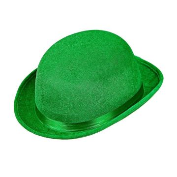 Groene St. Patricks Day bowler hat met lint