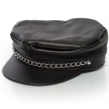 Biker hoed deluxe zwart unisex