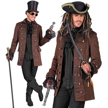 Historische heren piratenjas