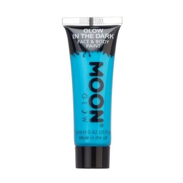 Glow-in-the-dark Gezicht En Lichaamsverf Blauw 12 ml Moon Creations