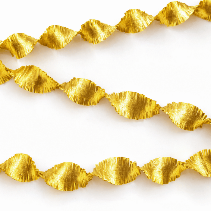 Gouden crepe streamer slinger - 6 meter