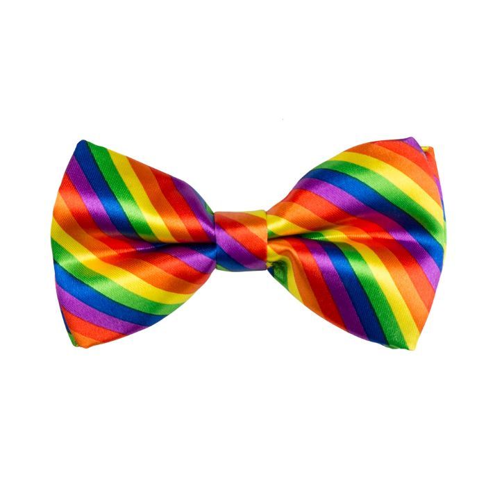 Regenboog gekleurde vlinderdas m. elastiek - Onesize