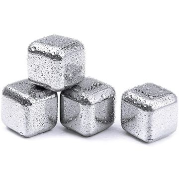 Stalen ijsblokjes 4x - 2,7x2,7x2,7 cm