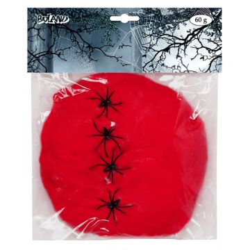 Rood spinnenweb met spinnen - 60g