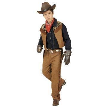 Cowboykostuum met vest voor jongens