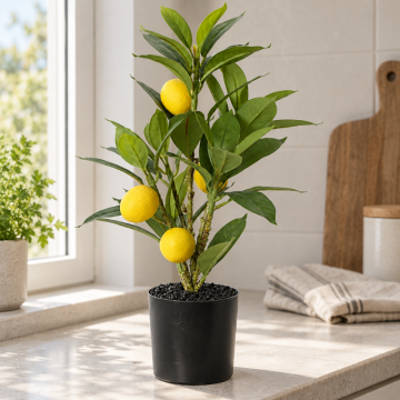 Kunstmatige citroenboom in pot ca. 37 cm