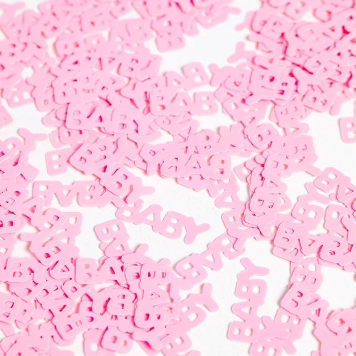 Roze baby letter tafelconfetti - 14 g
