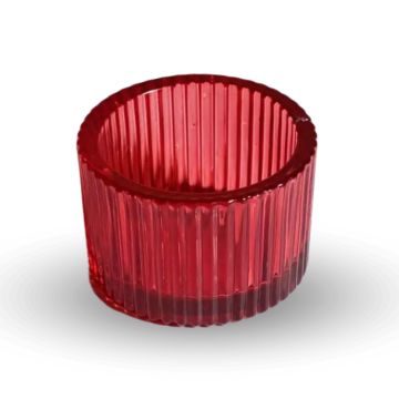 Theelichthouder rood 5 cm
