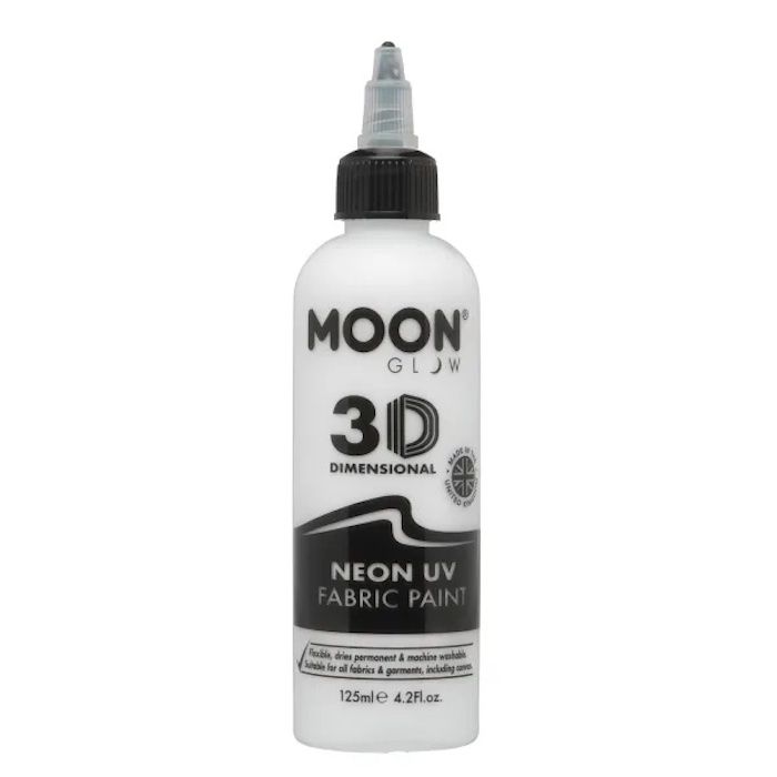 Neon UV Textielverf Wit 125 ml Moon Creations