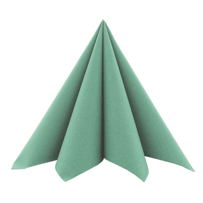 Luxueuze servetten zachte groene kleur 12x - 40x40 cm