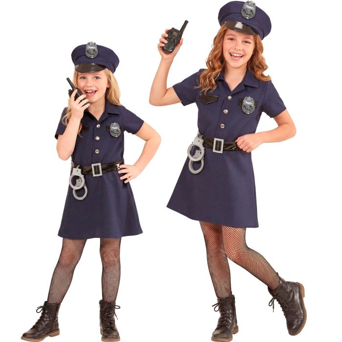 Politiedame kostuum met accessoires