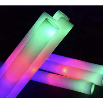 LED schuimstokken meerkleurig 40 cm