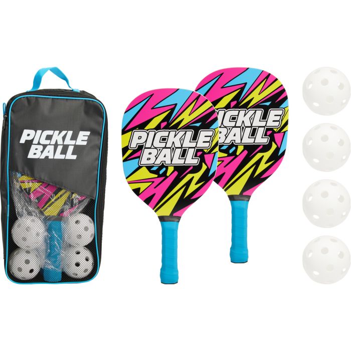 Pickleballset met 2 rackets en 4 ballen