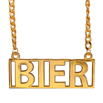 BIER gouden ketting - 65 cm