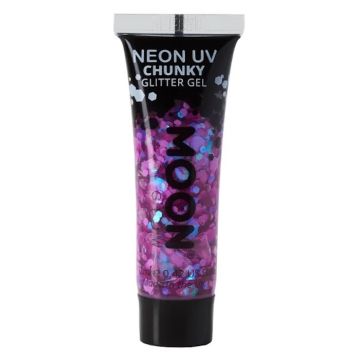 Neon UV Chunky Glitter Gel Paars 12 ml Moon Creations