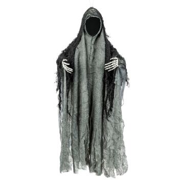 Gezichtsloos halloween spook zwart - 46 cm