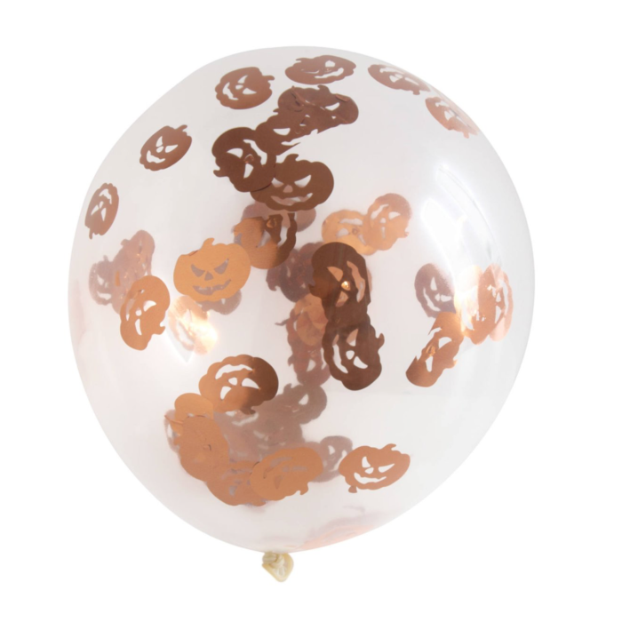 Ballon met pompoenconfetti - 30 cm