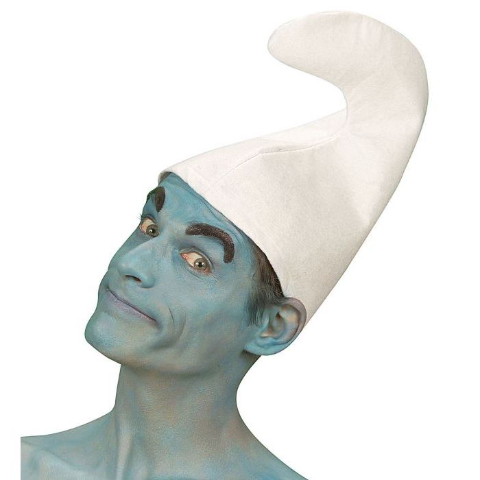 Witte smurfhoed van polyester