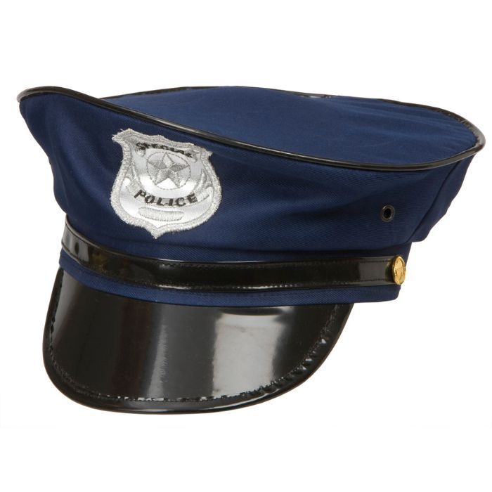 Blauwe politiepet verstelbaar onesize