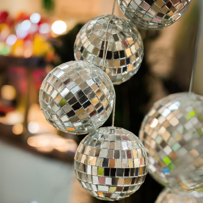 Discobal kerstballen 12x - 3 cm