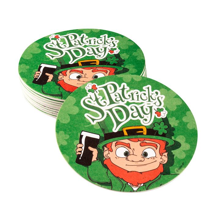 St. Patrick's Day onderzetters 10x - 10 cm