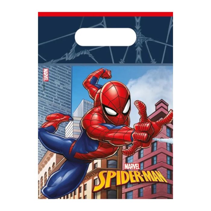 Spiderman snoepzakjes 6x - 30 x 18 cm
