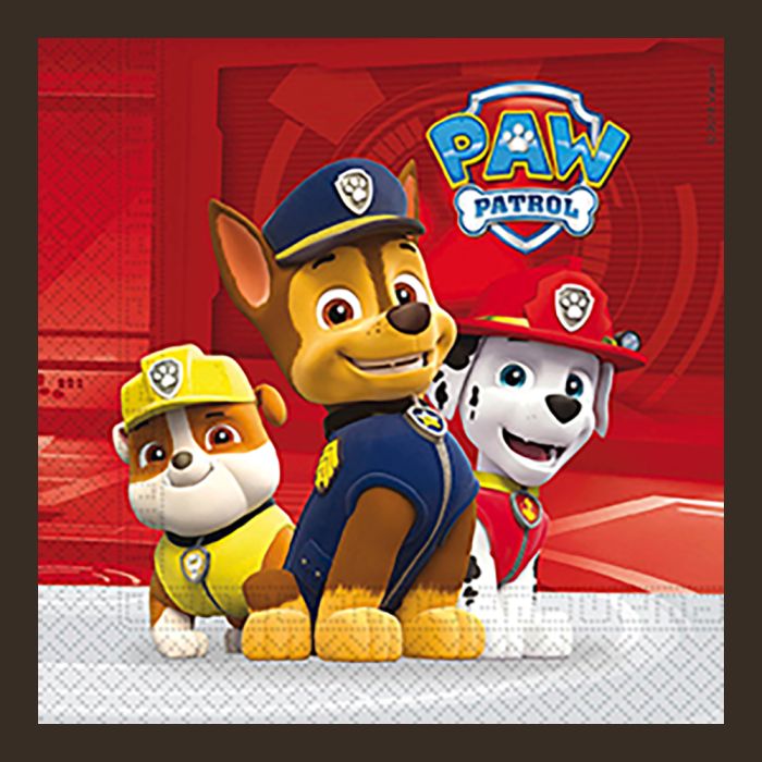 Paw Patrol servetten 20x - 33x33 cm