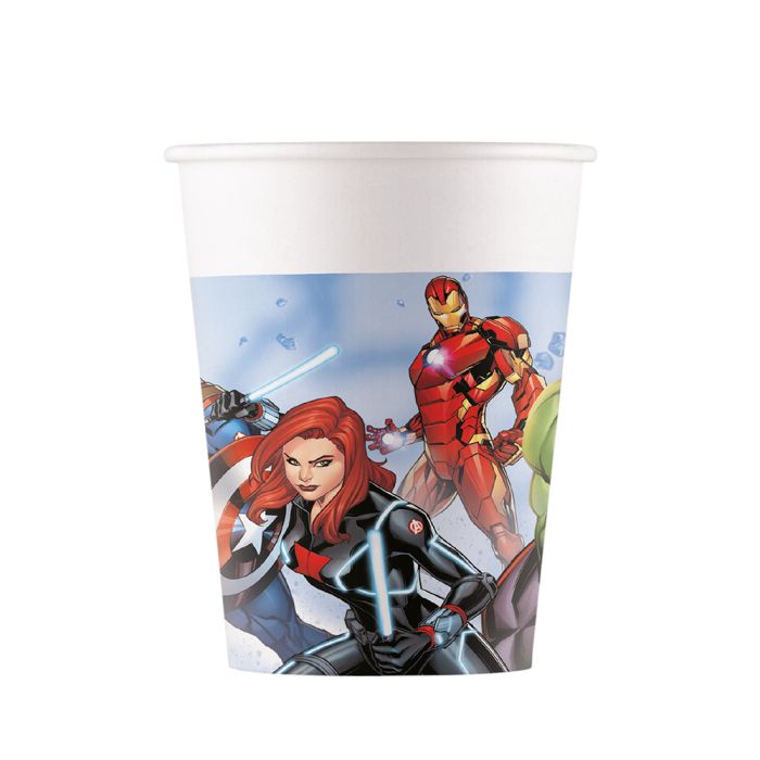 De Avengers papbekers 8x - 200 ml