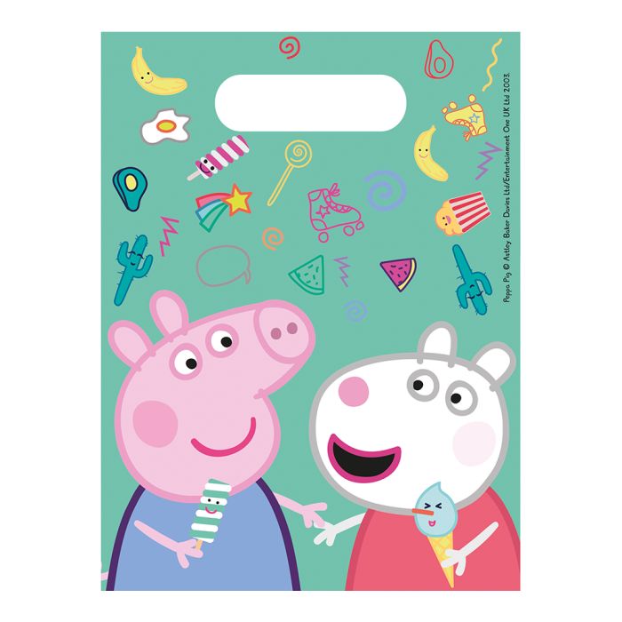 Peppa Pig snoepzakjes 6x - 28,6 x 17,5 cm