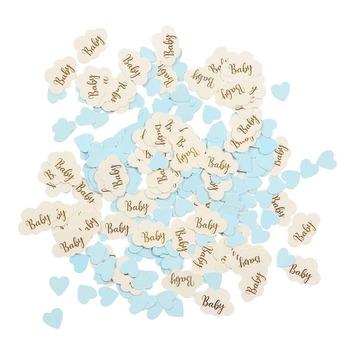 Confetti baby jongen lichtblauwe harten 20 g