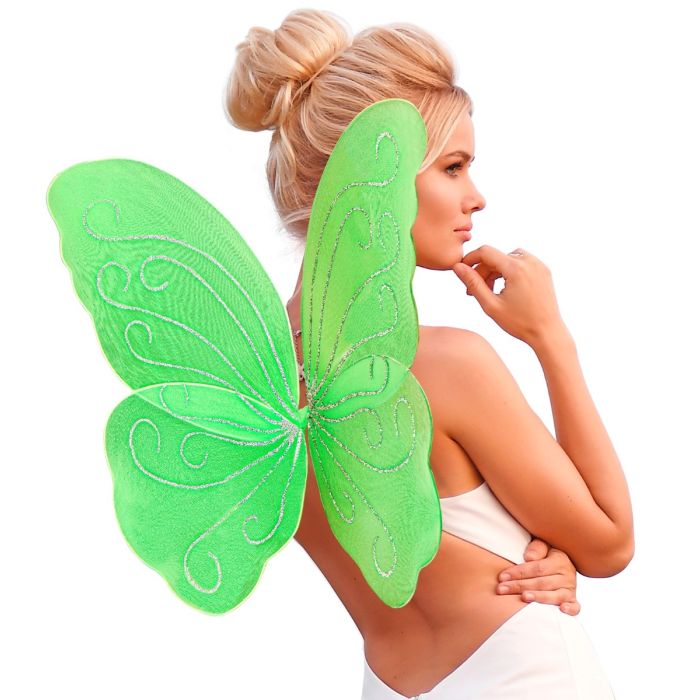 Vlindervleugels glitter groen