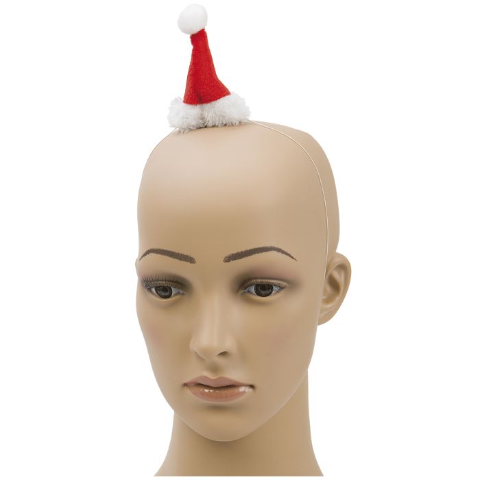 Mini kerstmannenmuts met kwast 10 cm