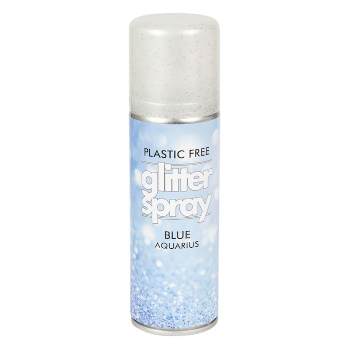 Glitterspray voor lichaam en haar 125 ml blauw