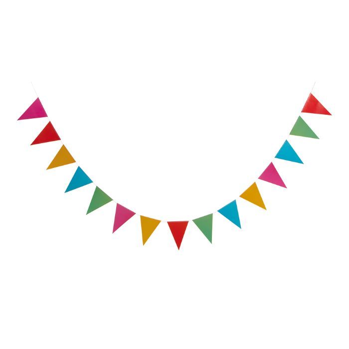 Multicolour wimpel- en vlaggenlijn 3,6 m