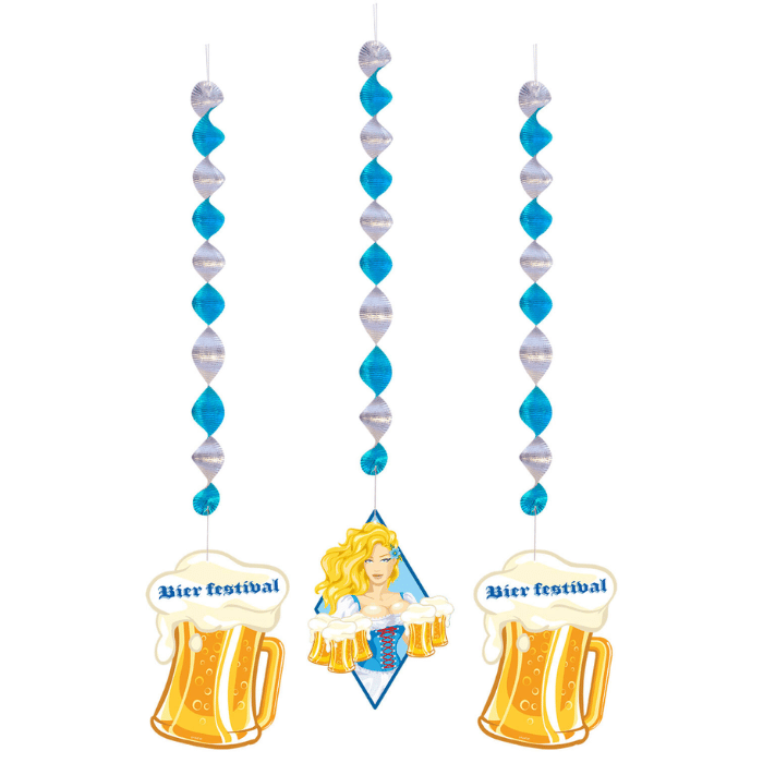 Hængende oktoberfest pynt 3x