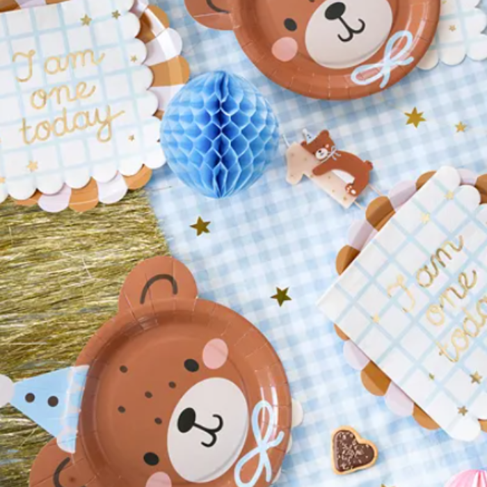 Teddybeer kartonnen borden 6x - 21x23 cm