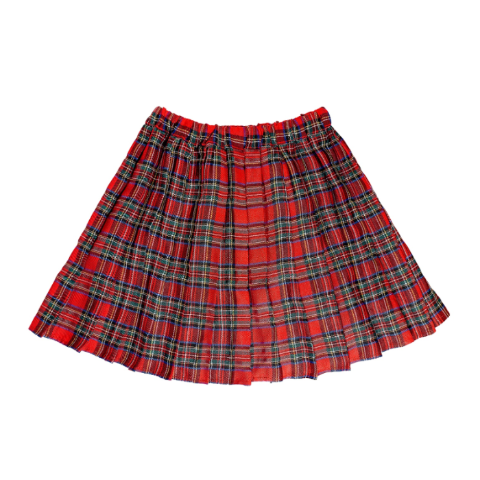 Schotse rode tartan rok