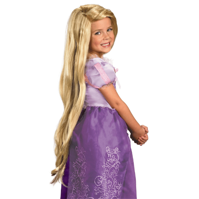 Disney® Twee Keer Belle Rapunzel pruik voor kinderen