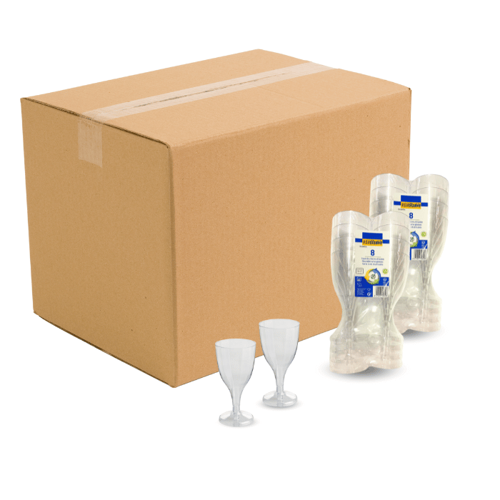 Transparente plastic wijnglazen 96x - 170 ml