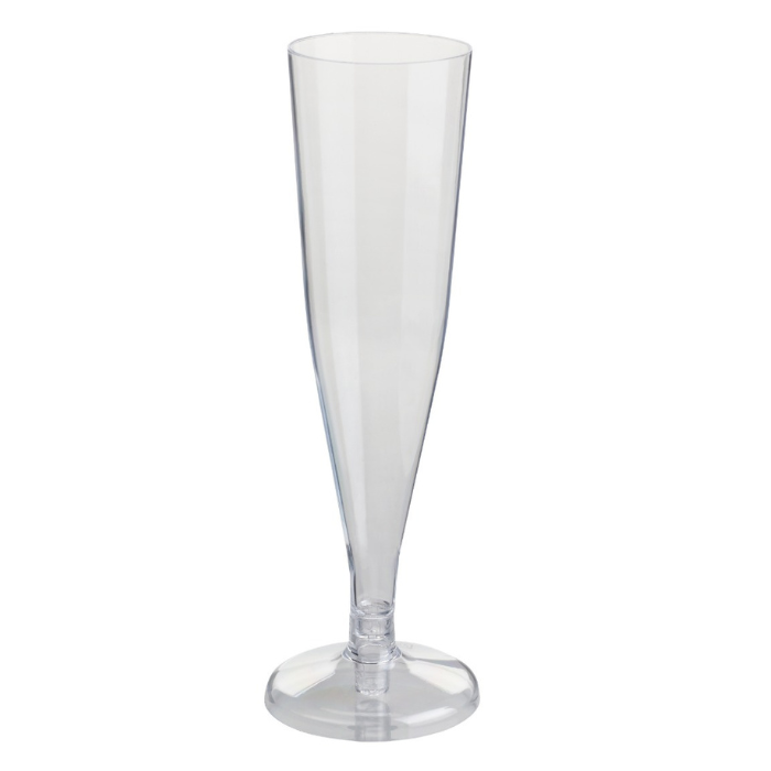 Transparente plastic champagneglas 8x - 150 ml