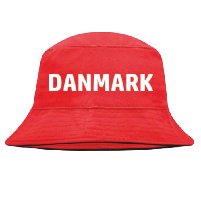 Denemarken Bucket Hat in Rood