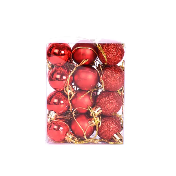 Rode kerstballen 36x - 3 cm