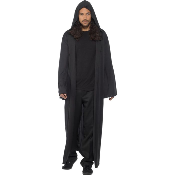 Zwarte cape met capuchon one-size